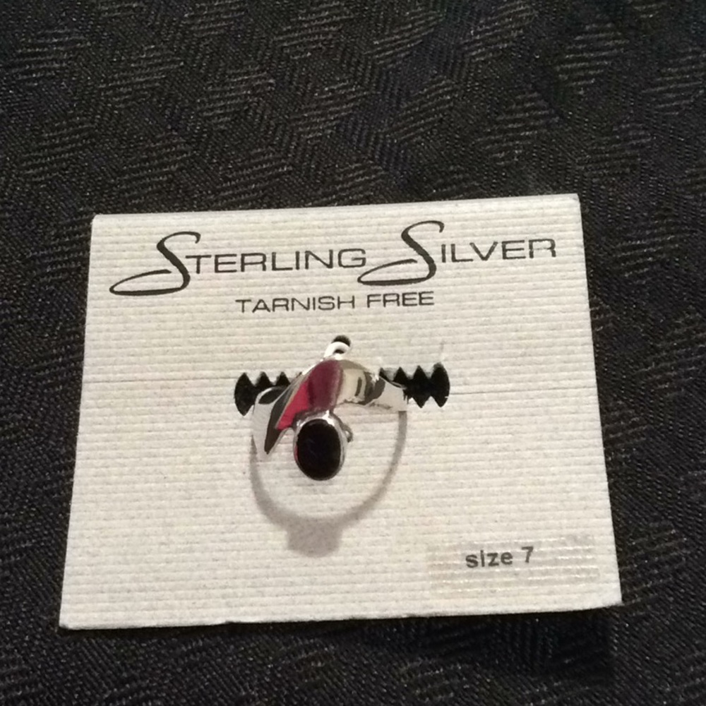 Sterling silver and Onyx ring